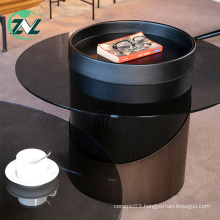 Nordic Tea Table With Tempered Glass Coffee Table